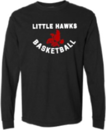 2024 City High Girls Basketball Comfort Colors - Garment-Dyed Heavyweight Long Sleeve T-Shirt (Hawk Design)