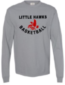 2024 City High Girls Basketball Comfort Colors - Garment-Dyed Heavyweight Long Sleeve T-Shirt (Hawk Design)