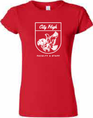 2025 City High Faculty and Staff Gildan - Softstyle® Women’s T-Shirt (Crest Design)