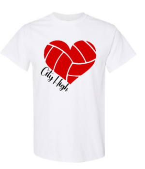 2025 City High Volleyball Gildan - Softstyle® T-Shirt (Heart Design)