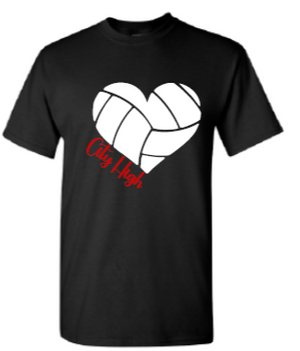 2025 City High Volleyball Gildan - Softstyle® T-Shirt (Heart Design)
