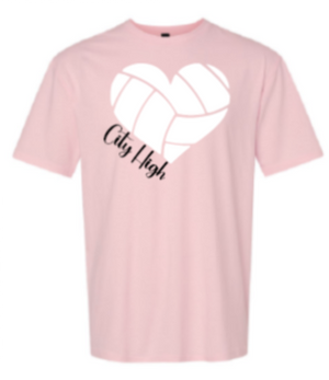 2025 City High Volleyball Gildan - Softstyle® T-Shirt (Heart Design)