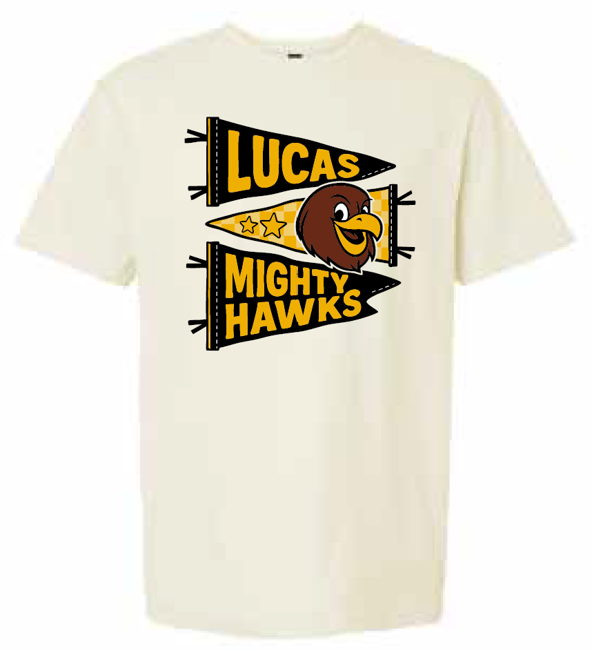 2025 Lucas Elementary Gildan - Softstyle® T-Shirt (Pennant Design)