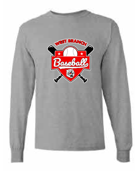 2026 West Branch Baseball Gildan - Softstyle® Long Sleeve T-Shirt (Logo)