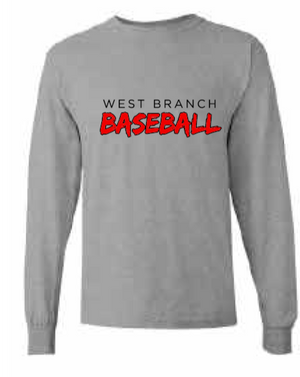 2026 West Branch Baseball Gildan - Softstyle® Long Sleeve T-Shirt (Baseball)