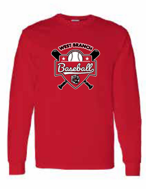2026 West Branch Baseball Gildan - Softstyle® Long Sleeve T-Shirt (Logo)