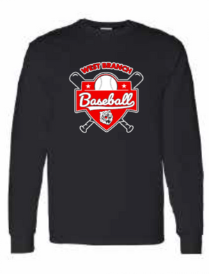 2026 West Branch Baseball Gildan - Softstyle® Long Sleeve T-Shirt (Logo)