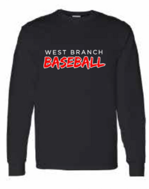 2026 West Branch Baseball Gildan - Softstyle® Long Sleeve T-Shirt (Baseball)