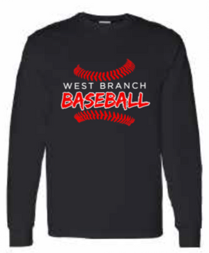 2026 West Branch Baseball Gildan - Softstyle® Long Sleeve T-Shirt (Threads)