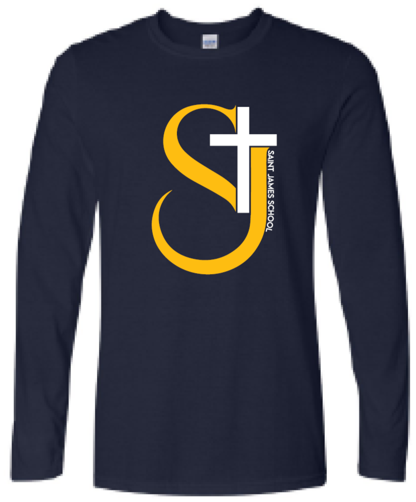 2024 St. James Elementary Gildan - Softstyle® Long Sleeve T-Shirt (Cross Design)