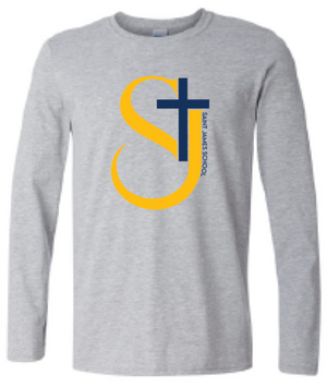 2024 St. James Elementary Gildan - Softstyle® Long Sleeve T-Shirt (Cross Design)