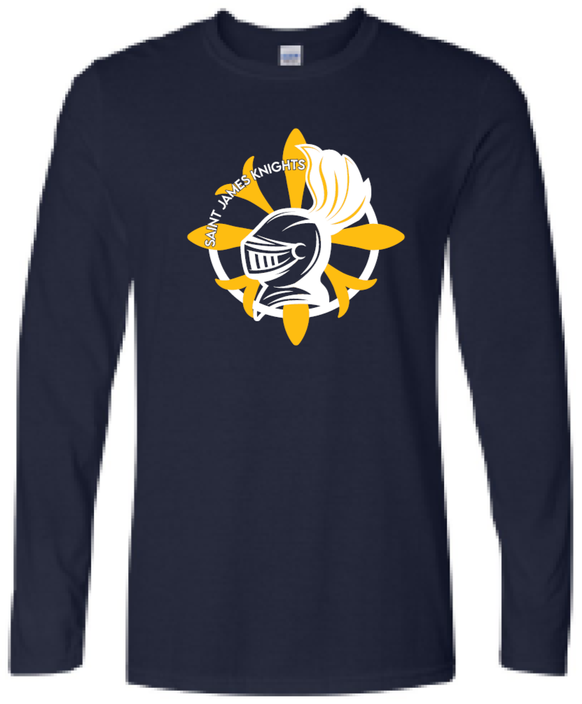 2024 St. James Elementary Gildan - Softstyle® Long Sleeve T-Shirt (Knight Design)