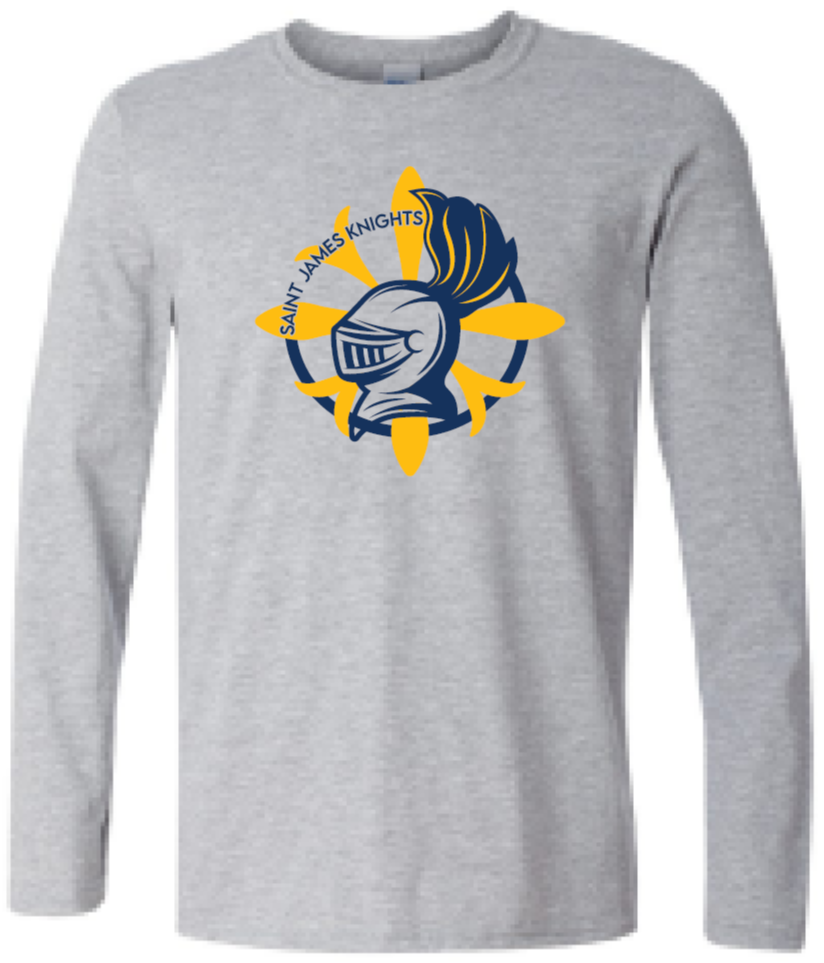 2024 St. James Elementary Gildan - Softstyle® Long Sleeve T-Shirt (Knight Design)