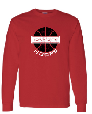 2024 Iowa City Hoops Gildan - Heavy Cotton™ Long Sleeve T-Shirt (Ball Design)