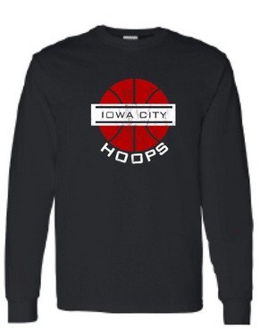 2024 Iowa City Hoops Gildan - Heavy Cotton™ Long Sleeve T-Shirt (Ball Design)