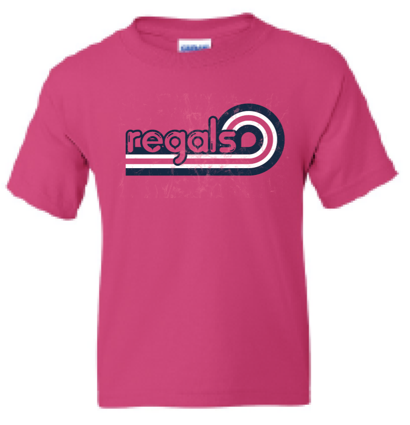 2025 Regina Pink <b>Youth</b> Gildan - Heavy Blend™ Crewneck Sweatshirt (Wave Design)