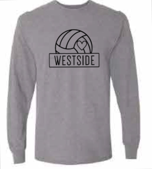 2025 Westside Volleyball Gildan - DryBlend® 50-50 Long Sleeve T-Shirt (Volleyball Design)