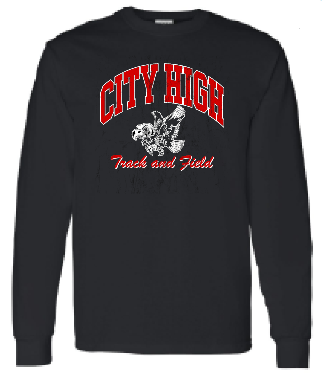 2025 City High Boys Track & Field Gildan - DryBlend® 50-50 Long Sleeve T-Shirt