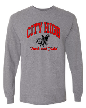 2025 City High Boys Track & Field Gildan - DryBlend® 50-50 Long Sleeve T-Shirt