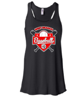 2026 West Branch Baseball BELLA + CANVAS - Women's Flowy Racerback Tank (Logo)