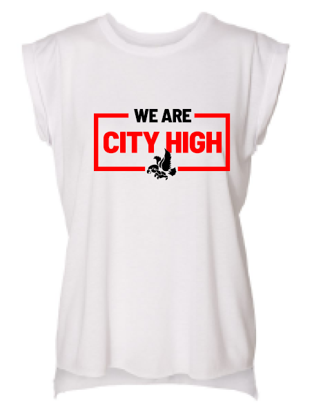 2025 City High Fall Spirit Bella + Canvas - Women’s Flowy Rolled Cuffs Muscle Tee (We Are Design)