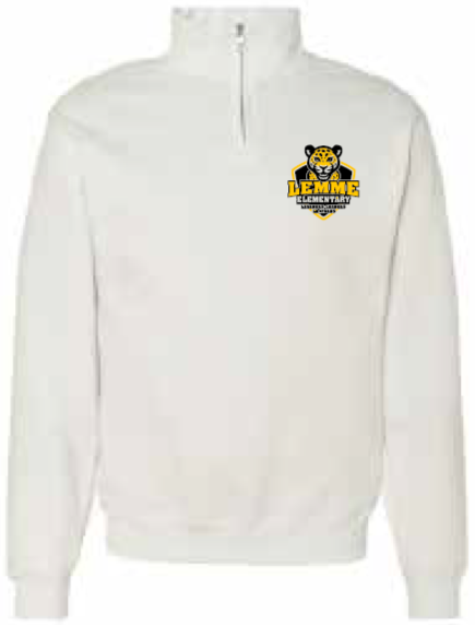2025 Lemme Leopards JERZEES - Nublend® Cadet Collar Quarter-Zip Sweatshirt (Logo Design)