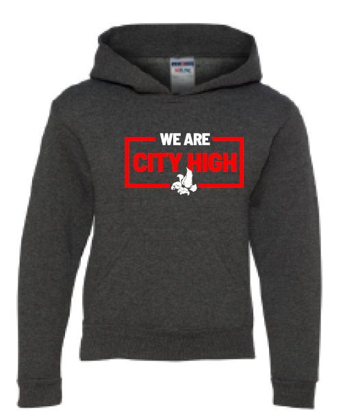 2025 City High Fall Spirit Jerzees - <b>Youth</b> NuBlend® Hooded Sweatshirt (We Are Design)