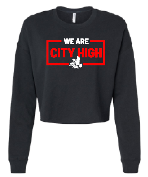 2025 City High Spirit Independent Trading Co. - Women's Lightweight Crop Crew Pullover (We Are Design)