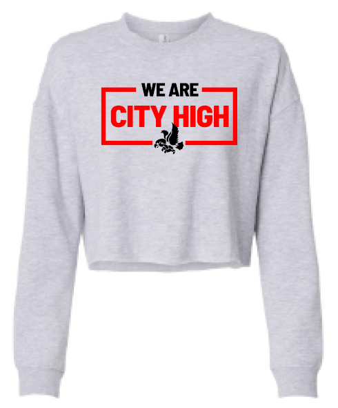 2025 City High Spirit Independent Trading Co. - Women's Lightweight Crop Crew Pullover (We Are Design)