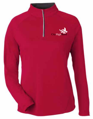 2026 City High Band CORE365 - Women's Origin Performance Pique Quarter-Zip Pullover