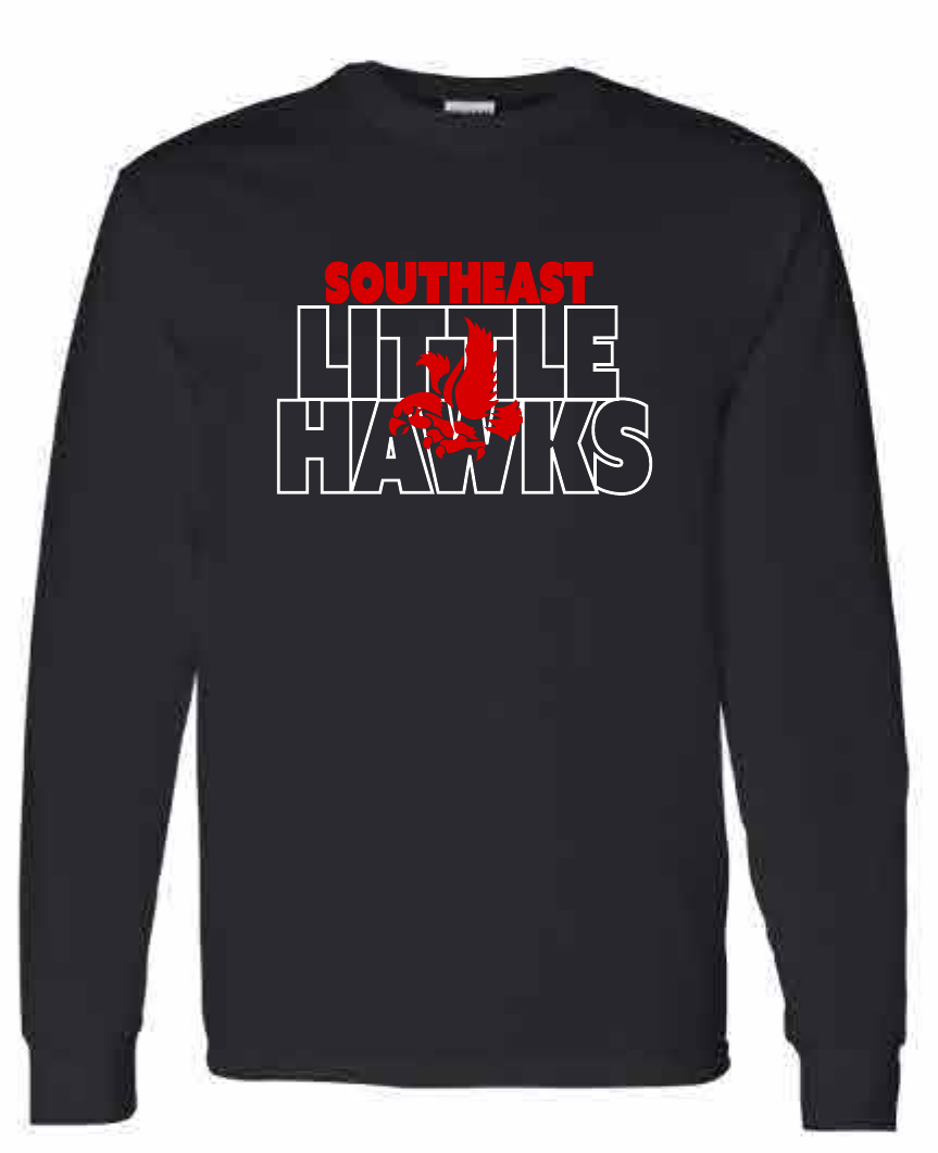 2026 Southeast Middle School Gildan - Heavy Cotton™ Long Sleeve T-Shirt (Block)
