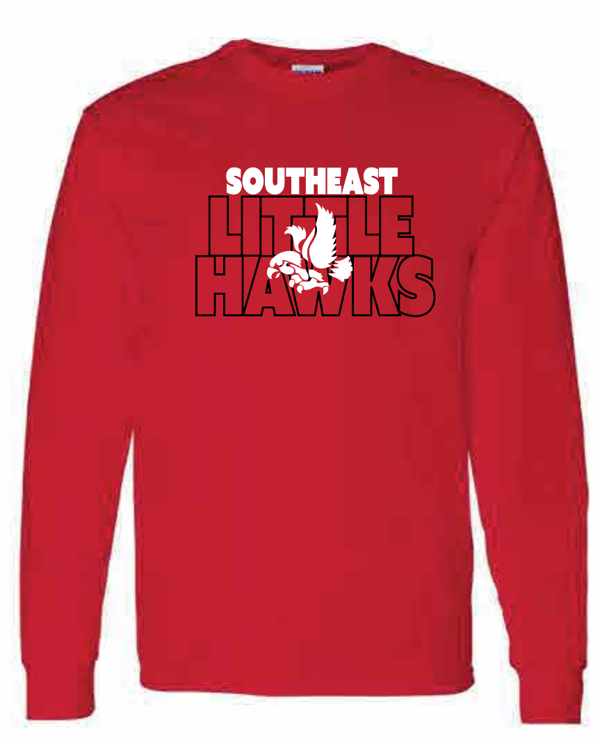 2026 Southeast Middle School Gildan - Heavy Cotton™ Long Sleeve T-Shirt (Block)