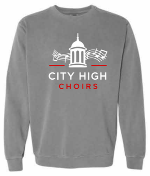 2026 City High Choirs Comfort Colors - Unisex Garment-Dyed Crewneck Sweatshirt
