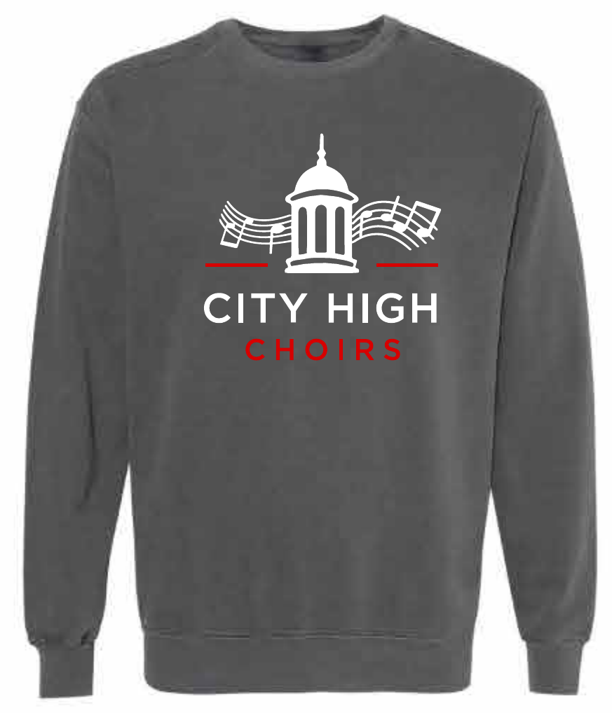 2026 City High Choirs Comfort Colors - Unisex Garment-Dyed Crewneck Sweatshirt