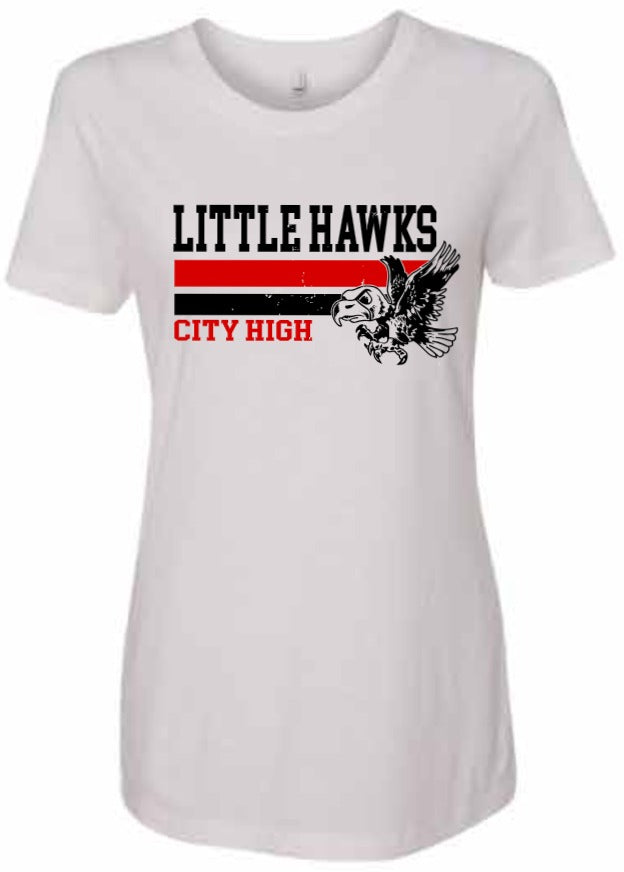 2026 City High Fall Spirit Store Next Level - Women's Ideal T-Shirt (Little Hawk Design)