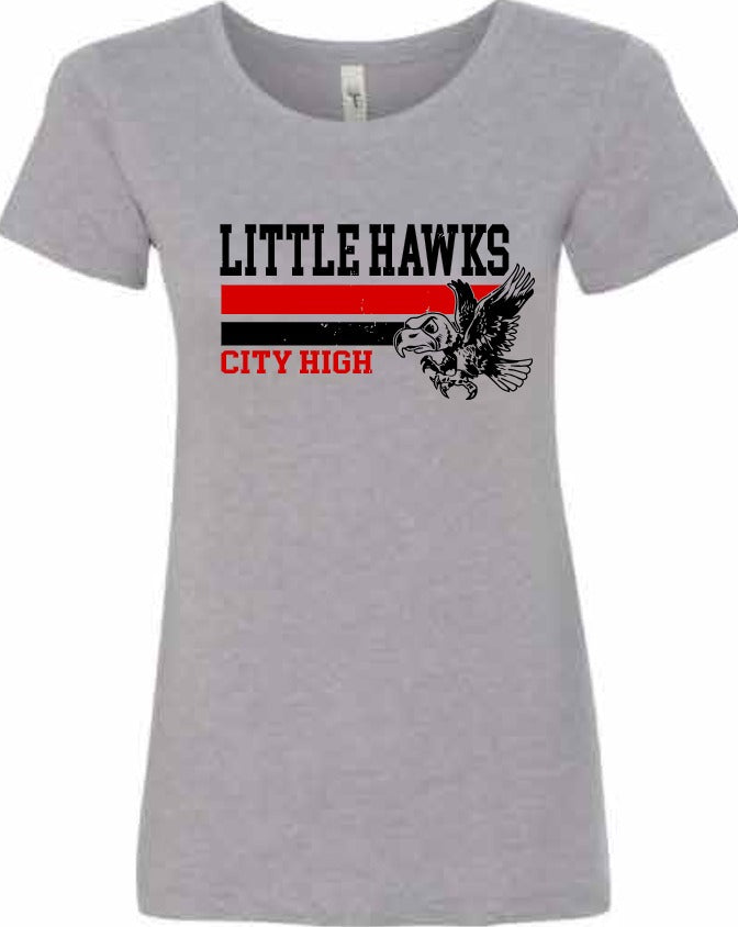 2026 City High Fall Spirit Store Next Level - Women's Ideal T-Shirt (Little Hawk Design)