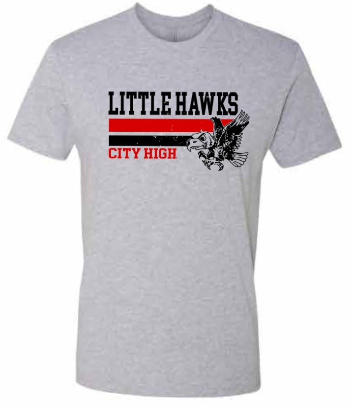 2026 City High Fall Spirit Store Next Level - Unisex Cotton T-Shirt (Little Hawk Design)