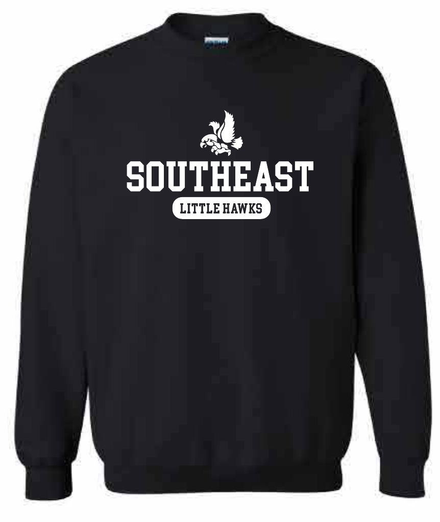 2026 Southeast Middle School Gildan - Heavy Blend™ Crewneck Sweatshirt (Little Hawks)