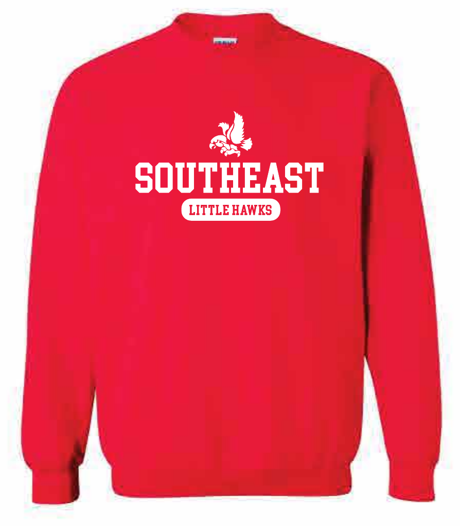2026 Southeast Middle School Gildan - Heavy Blend™ Crewneck Sweatshirt (Little Hawks)