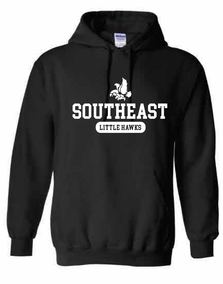 2026 Southeast Middle School Gildan - Heavy Blend™ Hooded Sweatshirt (Little Hawks)