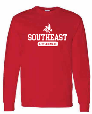 2026 Southeast Middle School Gildan - Heavy Cotton™ Long Sleeve T-Shirt (Little Hawks)