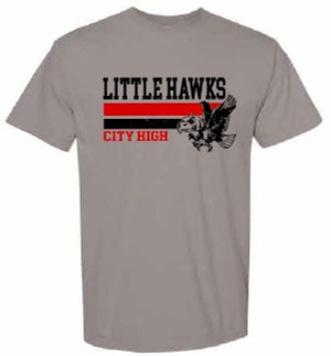2026 City High Fall Spirit Store Comfort Colors - Garment-Dyed Heavyweight T-Shirt (Little Hawks Design)