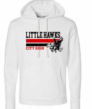 2026 City High Fall Spirit Store Next Level - Unisex Santa Barbara Hoodie Sweatshirt (Little Hawks Design)