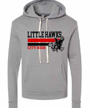 2026 City High Fall Spirit Store Next Level - Unisex Santa Barbara Hoodie Sweatshirt (Little Hawks Design)