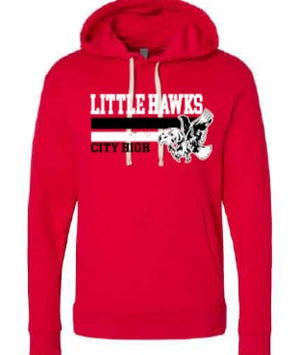 2026 City High Fall Spirit Store Next Level - Unisex Santa Barbara Hoodie Sweatshirt (Little Hawks Design)