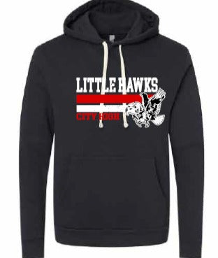 2026 City High Fall Spirit Store Next Level - Unisex Santa Barbara Hoodie Sweatshirt (Little Hawks Design)