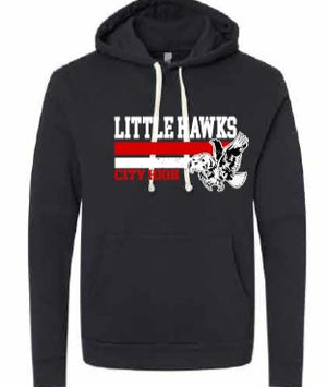 2026 City High Fall Spirit Store Next Level - Unisex Santa Barbara Hoodie Sweatshirt (Little Hawks Design)