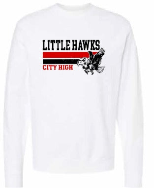 2026 City High Fall Spirit Store Independent Trading Co. - Unisex Midweight Crewneck Sweatshirt (LIttle Hawks Design)