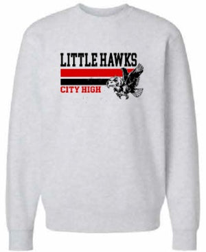 2026 City High Fall Spirit Store Independent Trading Co. - Unisex Midweight Crewneck Sweatshirt (LIttle Hawks Design)