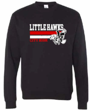 2026 City High Fall Spirit Store Independent Trading Co. - Unisex Midweight Crewneck Sweatshirt (LIttle Hawks Design)